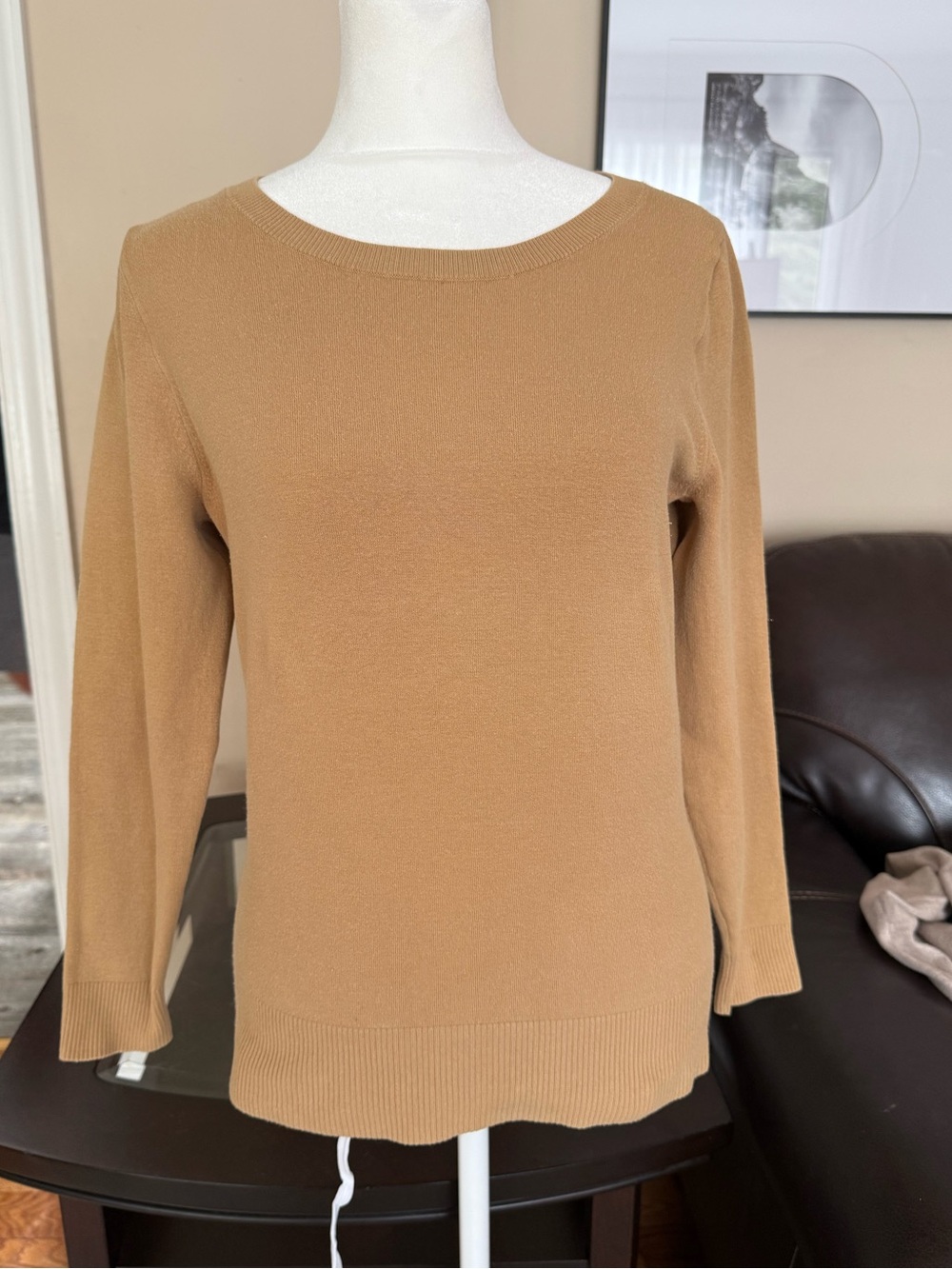J. Crew Women's Camel Crewneck Sweater